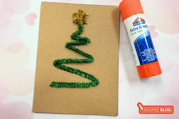 Easy Christmas card ideas Singapore - Fuzzy Wire Card 3