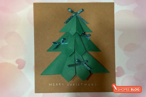 DIY Christmas card ideas Singapore - Origami Tree Card Step 9