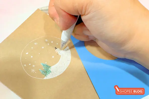 Handmade Christmas cards Singapore - Shaker Card 3
