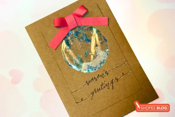 Handmade Christmas cards Singapore - Shaker Card