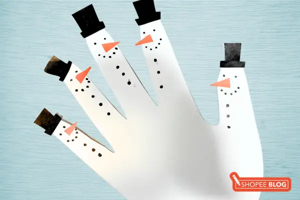 Handmade Christmas cards Singapore - Snowman Family Card