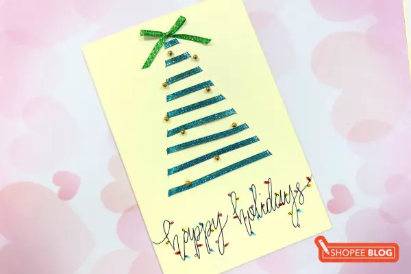 Easy Christmas cards Singapore - String Art Card