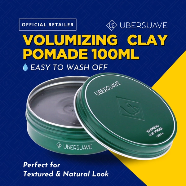 christmas gifts for men: Ubersuave Hair Styling Series Volumizing Clay Pomade