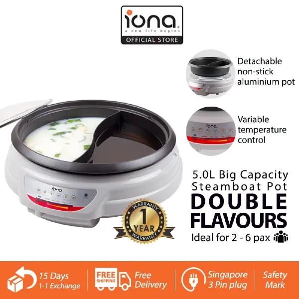 best yuan yang steamboat pot singapore - Iona 5.0L Shabu Shabu Steamboat Pot