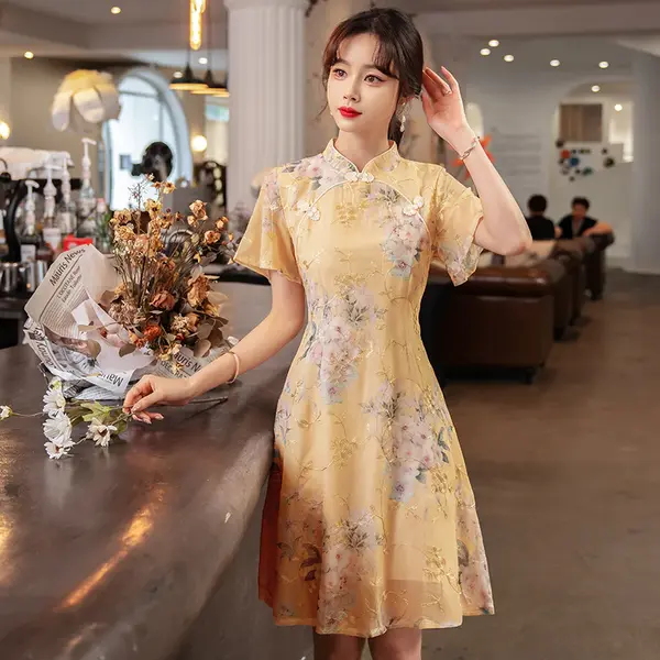 DaiDai Embroidered Floral Retro Dress