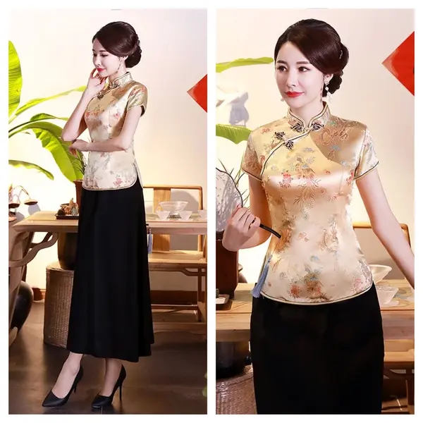 modern cheongsam top singapore: DaiDai Qi Pao Blouse