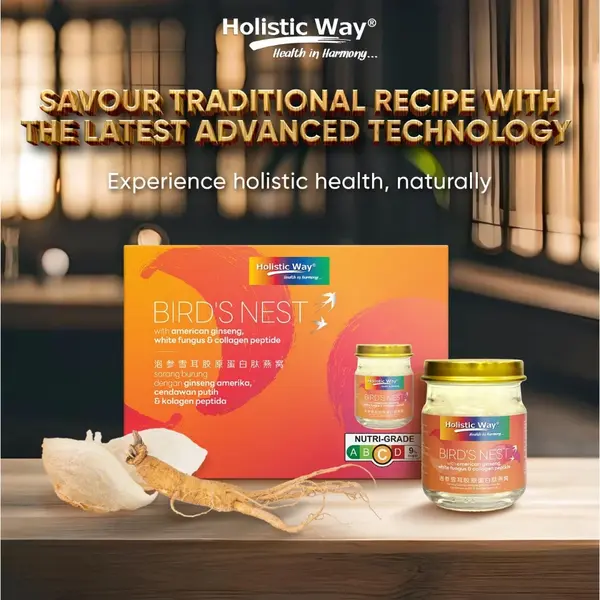 Holistic Way Bird Nest with American Ginseng, White Fungus & Collagen Peptide