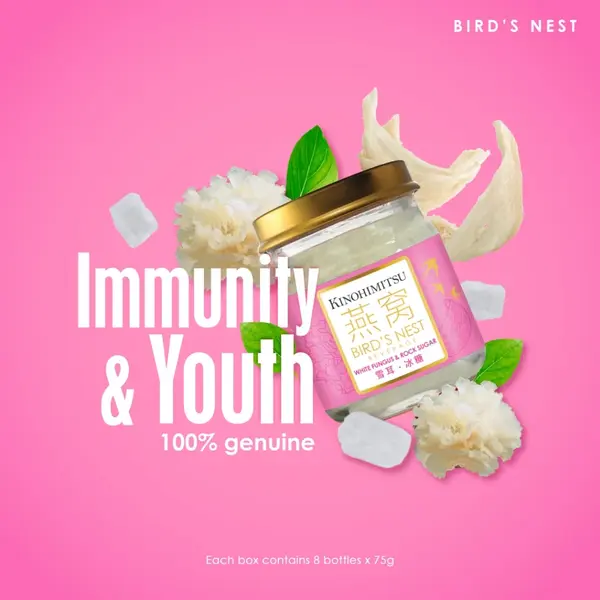 Kinohimitsu Bird Nest Beverage with White Fungus & Rock Sugar