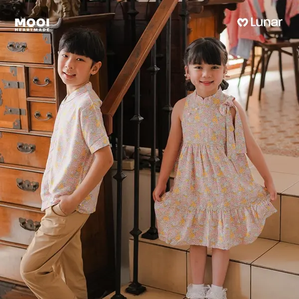 Mooi Girls Peony Cheongsam Dress