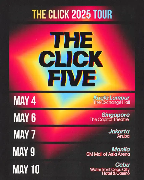 upcoming concerts in singapore 2025 - the click five