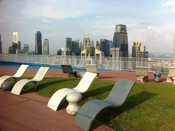 places to chill in singapore: sky garden located within The Pinnacle @ Duxton