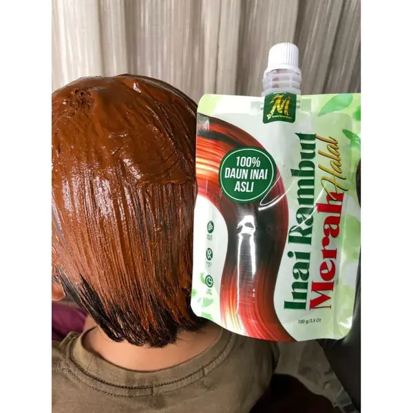 halal hair dye singapore: Inai Rambut Merah