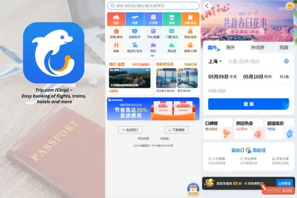 apps to use in china: Trip.com/CTrip