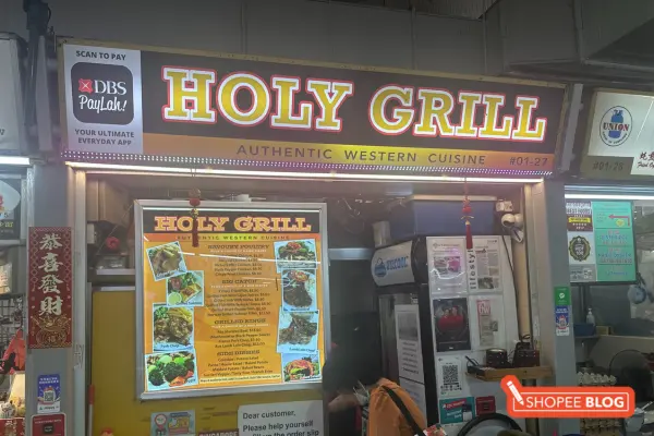 old airport road food centre: Holy Grill Stall