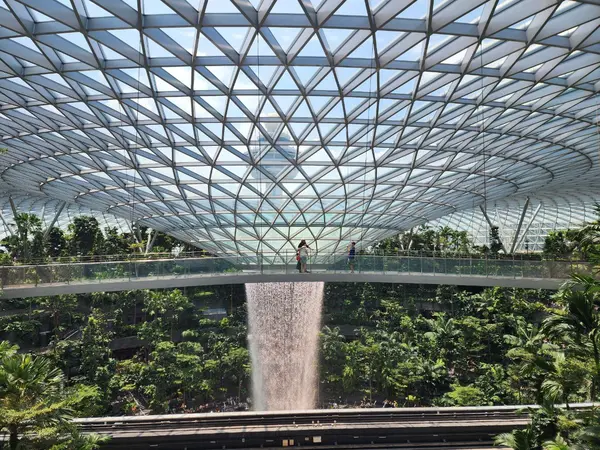 Marvel at the Rain Vortex at Jewel Changi Airport