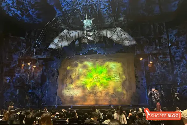 our view of the sands theatre stage