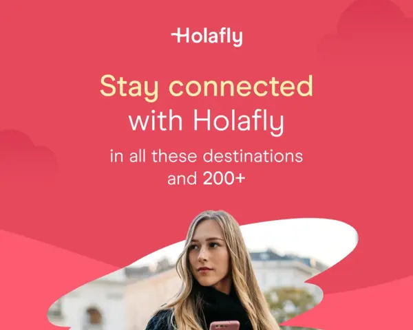 stay connected in 200 destinations with Holafly's esim