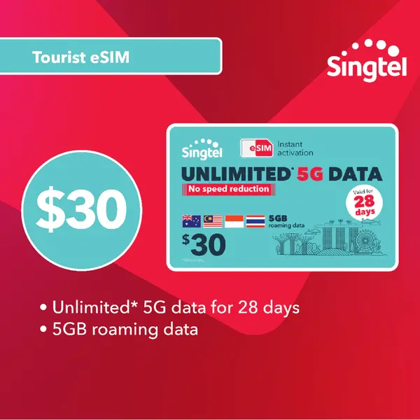 best esim singapore: Singtel Tourist esim