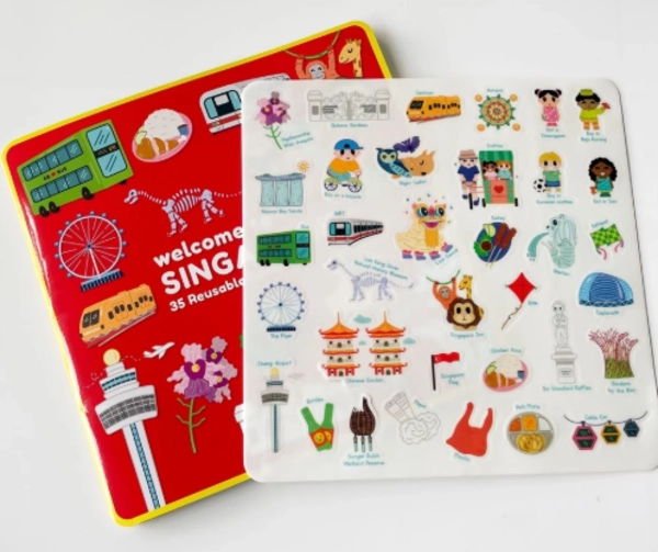 welcome to singapore reusable sticker book souvenirs singapore