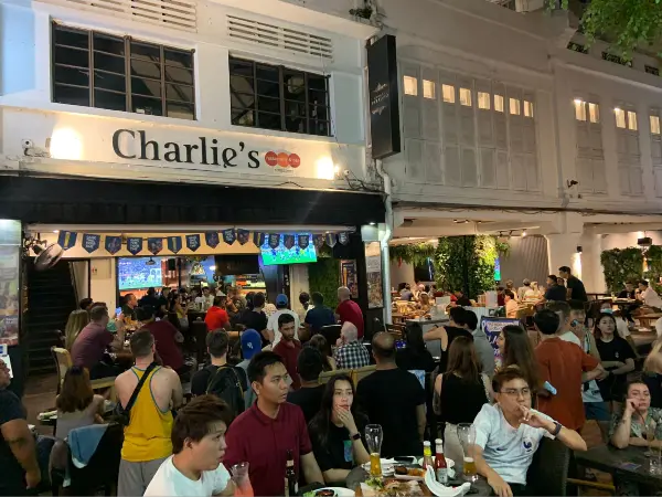 best sports bars singapore - charlie's restaurant and bar