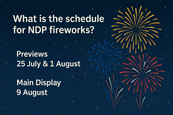 what is the schedule for the ndp fireworks