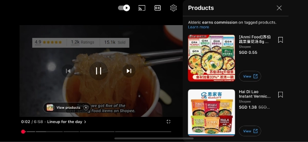 Frequently asked questions about Shopee x YouTube shopping