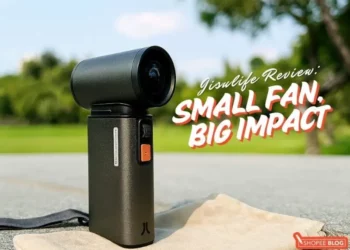 Jisulife review: Ultra1 Handheld Fan outdoors