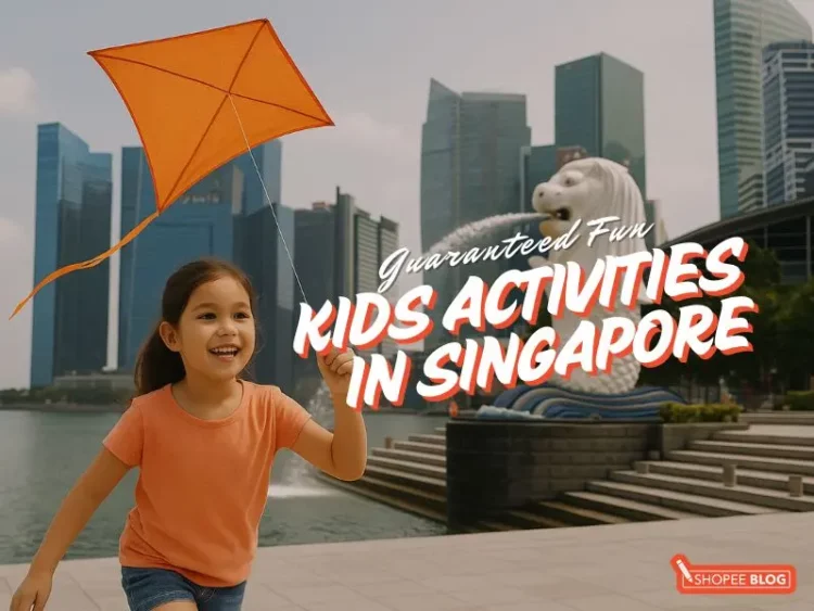 Kids Activities Singapore: Girl having fun at Merlion Park