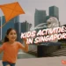 Kids Activities Singapore: Girl having fun at Merlion Park