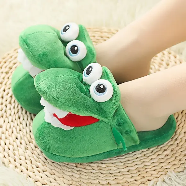 Mr. Crocodile Kids Winter Plush Home Slippers