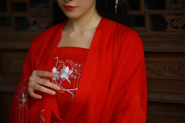 wearing a traditional hanfu at the Xuyan Immersive Imperial Feast