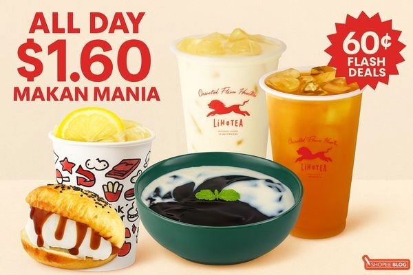 Shopee 8.8 National Day Sale: All Day $1.60 Makan Mania, with 60¢ Flash Deals