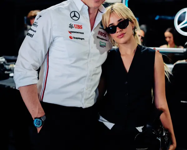 what to wear to f1: black jumpsuit inspired by Camila Cabello