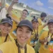 Joanna and her group of friends after a running event in Singapore