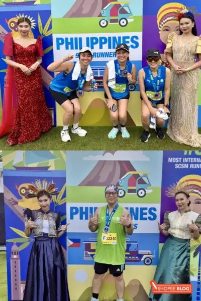 Joanna and her friends after the SCSM running event