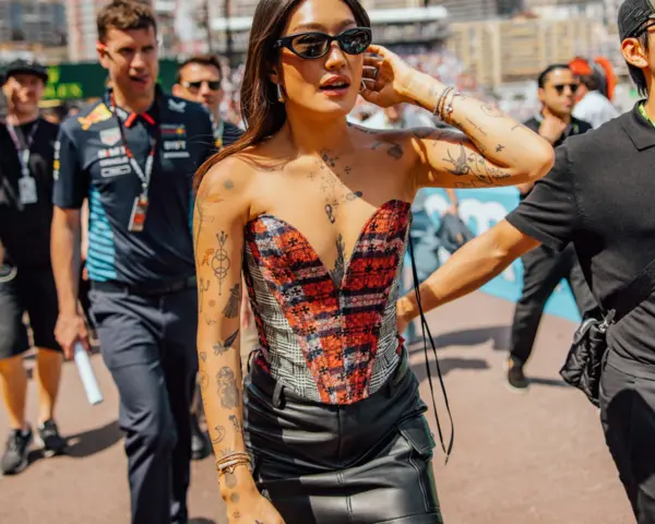 f1 fashion leather fit by Peggy Gou