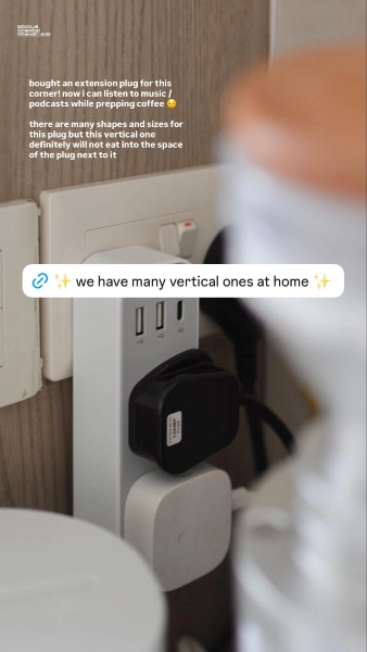 TESSAN Extension Multi Plug with USB+Type C