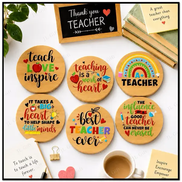 wooden coaster - teachers day gift ideas