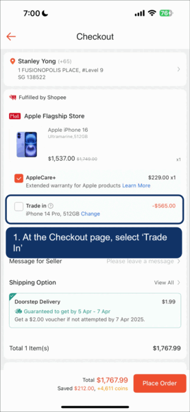 apple iphone trade in step 1 alternative