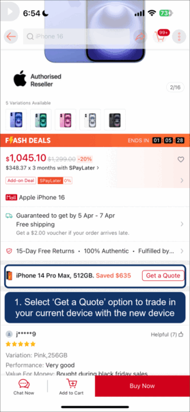apple iphone trade in step 1