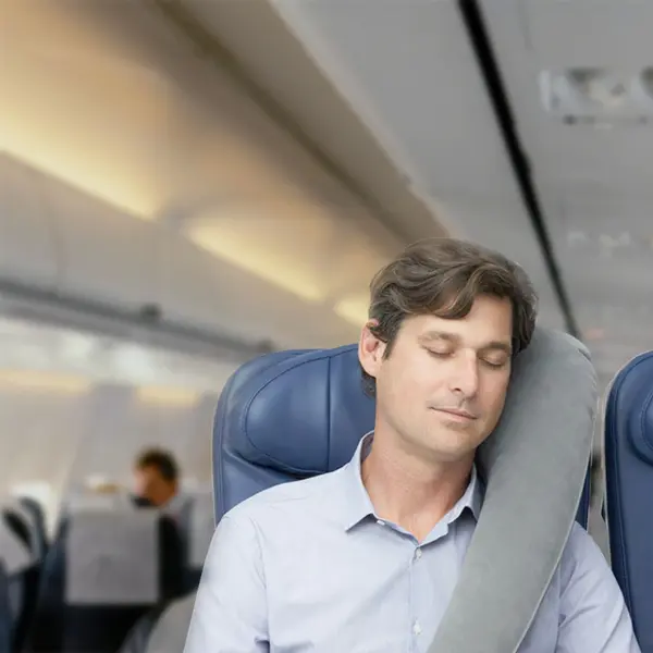 best travel pillow singapore: FASFONE Ergonomic Inflatable Neck Pillow