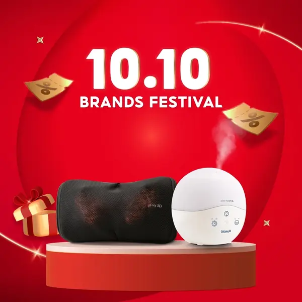 best 10.10 promo featuring the OSIM uMist Aroma Humidifier and OSIM uCozy 3D Neck & Shoulder Massager