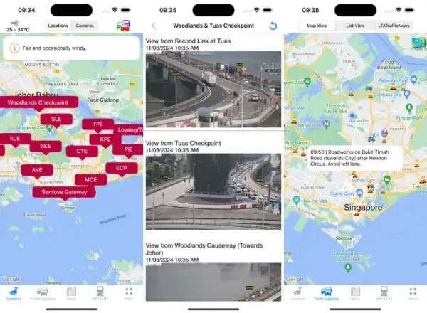 SG Traffic Cameras & Updates