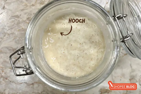 photo of hooch in sourdough starter