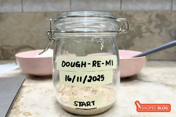 how to make sourdough starter - Marked Jar