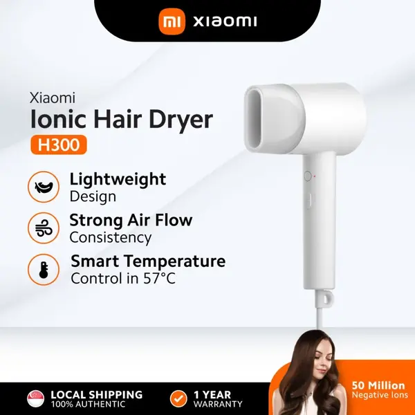 Xiaomi Ionic Hair Dryer H300 best travel hair dryer singapore