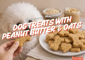 homemade dog treats with peanut butter and oats