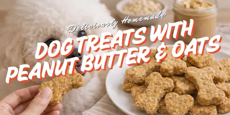 homemade dog treats with peanut butter and oats
