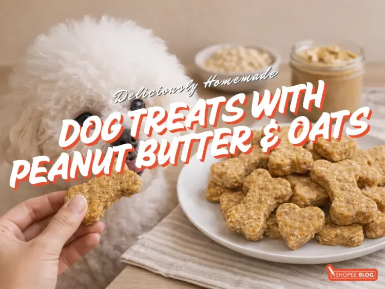 homemade dog treats with peanut butter and oats