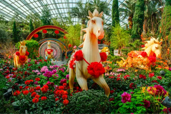 Spring Blossoms: Gallop into Prosperity Floral Display
